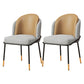 Glam Style Dining Chairs Armless Chairs for Kitchen with Metal Legs Gray-Khaki 2 Piece Set Clearhalo ' kitchen&dining_furn' 'Dining Chairs' 'Dining Tables & Seating' 'dining_chair' 'furn' 'furn_dining_chair' 'Furniture' 'furniture_dining_chair' 'Kitchen & Dining Furniture' 'kitchen' 4414056
