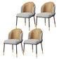 Glam Style Dining Chairs Armless Chairs for Kitchen with Metal Legs Gray-Khaki 4 Piece Set Clearhalo ' kitchen&dining_furn' 'Dining Chairs' 'Dining Tables & Seating' 'dining_chair' 'furn' 'furn_dining_chair' 'Furniture' 'furniture_dining_chair' 'Kitchen & Dining Furniture' 'kitchen' 4414057