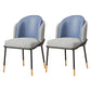 Glam Style Dining Chairs Armless Chairs for Kitchen with Metal Legs Gray Blue 2 Piece Set Clearhalo ' kitchen&dining_furn' 'Dining Chairs' 'Dining Tables & Seating' 'dining_chair' 'furn' 'furn_dining_chair' 'Furniture' 'furniture_dining_chair' 'Kitchen & Dining Furniture' 'kitchen' 4414062