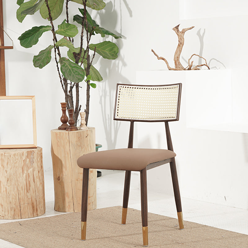 Nordic Style Dining Chairs Open Back Armless Chair for Kitchen with Metal Legs Clearhalo ' kitchen&dining_furn' 'Dining Chairs' 'Dining Tables & Seating' 'dining_chair' 'furn' 'furn_dining_chair' 'Furniture' 'furniture_dining_chair' 'Kitchen & Dining Furniture' 'kitchen' 4414071