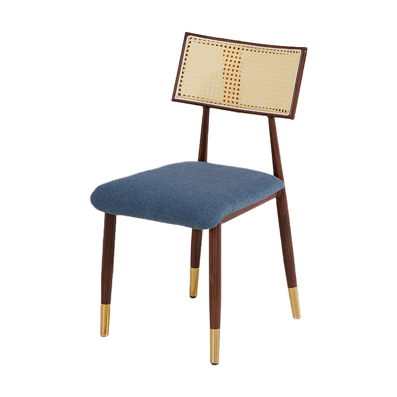 Nordic Style Dining Chairs Open Back Armless Chair for Kitchen with Metal Legs Blue 1 Piece Clearhalo ' kitchen&dining_furn' 'Dining Chairs' 'Dining Tables & Seating' 'dining_chair' 'furn' 'furn_dining_chair' 'Furniture' 'furniture_dining_chair' 'Kitchen & Dining Furniture' 'kitchen' 4414072