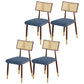Nordic Style Dining Chairs Open Back Armless Chair for Kitchen with Metal Legs Blue 4 Piece Set Clearhalo ' kitchen&dining_furn' 'Dining Chairs' 'Dining Tables & Seating' 'dining_chair' 'furn' 'furn_dining_chair' 'Furniture' 'furniture_dining_chair' 'Kitchen & Dining Furniture' 'kitchen' 4414076