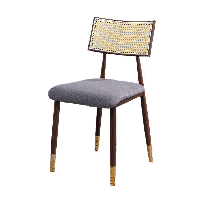 Nordic Style Dining Chairs Open Back Armless Chair for Kitchen with Metal Legs Dark Gray 1 Piece Clearhalo ' kitchen&dining_furn' 'Dining Chairs' 'Dining Tables & Seating' 'dining_chair' 'furn' 'furn_dining_chair' 'Furniture' 'furniture_dining_chair' 'Kitchen & Dining Furniture' 'kitchen' 4414077