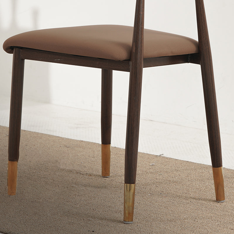 Nordic Style Dining Chairs Open Back Armless Chair for Kitchen with Metal Legs Clearhalo ' kitchen&dining_furn' 'Dining Chairs' 'Dining Tables & Seating' 'dining_chair' 'furn' 'furn_dining_chair' 'Furniture' 'furniture_dining_chair' 'Kitchen & Dining Furniture' 'kitchen' 4414078