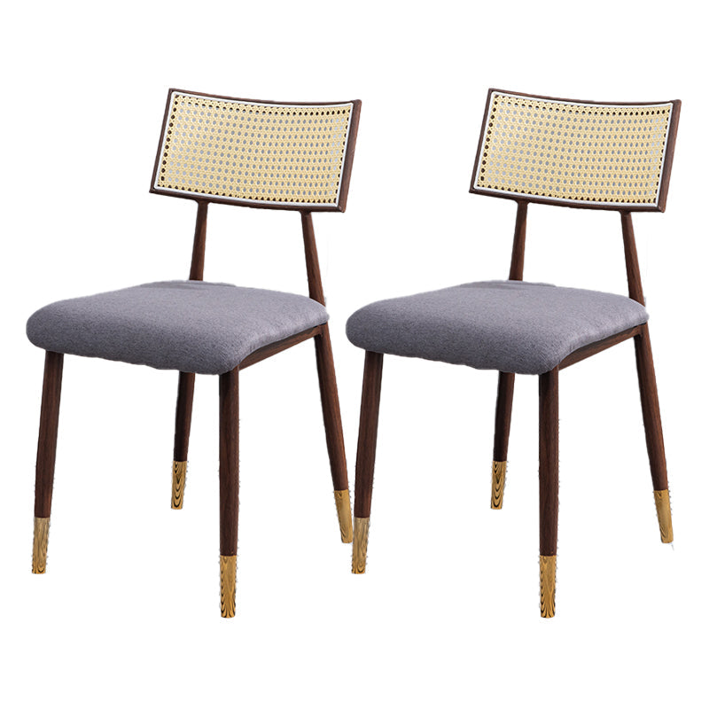 Nordic Style Dining Chairs Open Back Armless Chair for Kitchen with Metal Legs Dark Gray 2 Piece Set Clearhalo ' kitchen&dining_furn' 'Dining Chairs' 'Dining Tables & Seating' 'dining_chair' 'furn' 'furn_dining_chair' 'Furniture' 'furniture_dining_chair' 'Kitchen & Dining Furniture' 'kitchen' 4414079