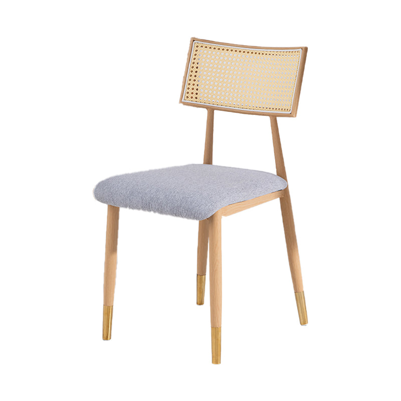 Nordic Style Dining Chairs Open Back Armless Chair for Kitchen with Metal Legs Light Gray 1 Piece Clearhalo ' kitchen&dining_furn' 'Dining Chairs' 'Dining Tables & Seating' 'dining_chair' 'furn' 'furn_dining_chair' 'Furniture' 'furniture_dining_chair' 'Kitchen & Dining Furniture' 'kitchen' 4414083