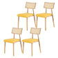 Nordic Style Dining Chairs Open Back Armless Chair for Kitchen with Metal Legs Yellow 4 Piece Set Clearhalo ' kitchen&dining_furn' 'Dining Chairs' 'Dining Tables & Seating' 'dining_chair' 'furn' 'furn_dining_chair' 'Furniture' 'furniture_dining_chair' 'Kitchen & Dining Furniture' 'kitchen' 4414088
