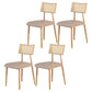 Nordic Style Dining Chairs Open Back Armless Chair for Kitchen with Metal Legs Beige 4 Piece Set Clearhalo ' kitchen&dining_furn' 'Dining Chairs' 'Dining Tables & Seating' 'dining_chair' 'furn' 'furn_dining_chair' 'Furniture' 'furniture_dining_chair' 'Kitchen & Dining Furniture' 'kitchen' 4414091