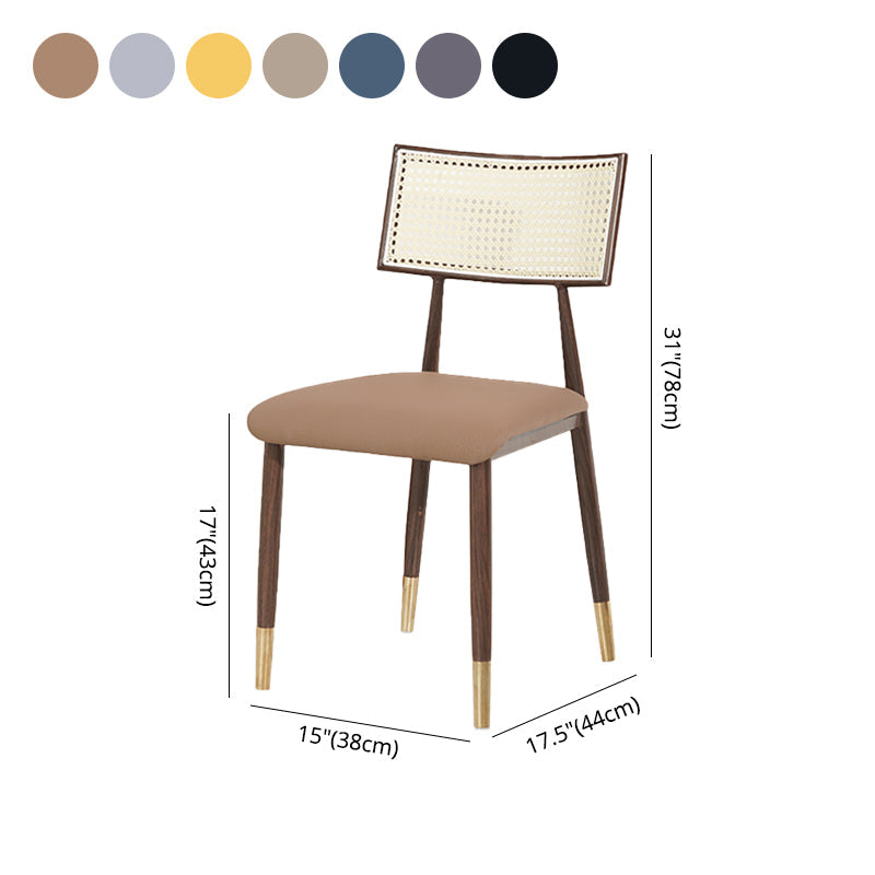 Nordic Style Dining Chairs Open Back Armless Chair for Kitchen with Metal Legs Clearhalo ' kitchen&dining_furn' 'Dining Chairs' 'Dining Tables & Seating' 'dining_chair' 'furn' 'furn_dining_chair' 'Furniture' 'furniture_dining_chair' 'Kitchen & Dining Furniture' 'kitchen' 4414095