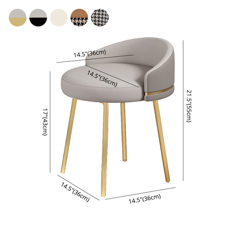 Contemporary Style Dining Chairs Armless Chair for Kitchen with Metal Legs Clearhalo ' kitchen&dining_furn' 'Dining Chairs' 'Dining Tables & Seating' 'dining_chair' 'furn' 'furn_dining_chair' 'Furniture' 'furniture_dining_chair' 'Kitchen & Dining Furniture' 'kitchen' 4414127