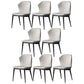 Industrial Armless Wingback Chairs PU Leather Dining Chairs for Kitchen Gray-White 8 Piece Set Clearhalo ' kitchen&dining_furn' 'Dining Chairs' 'Dining Tables & Seating' 'dining_chair' 'furn' 'furn_dining_chair' 'Furniture' 'furniture_dining_chair' 'Kitchen & Dining Furniture' 'kitchen' 4414130