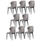 Industrial Armless Wingback Chairs PU Leather Dining Chairs for Kitchen Grey 8 Piece Set Clearhalo ' kitchen&dining_furn' 'Dining Chairs' 'Dining Tables & Seating' 'dining_chair' 'furn' 'furn_dining_chair' 'Furniture' 'furniture_dining_chair' 'Kitchen & Dining Furniture' 'kitchen' 4414138