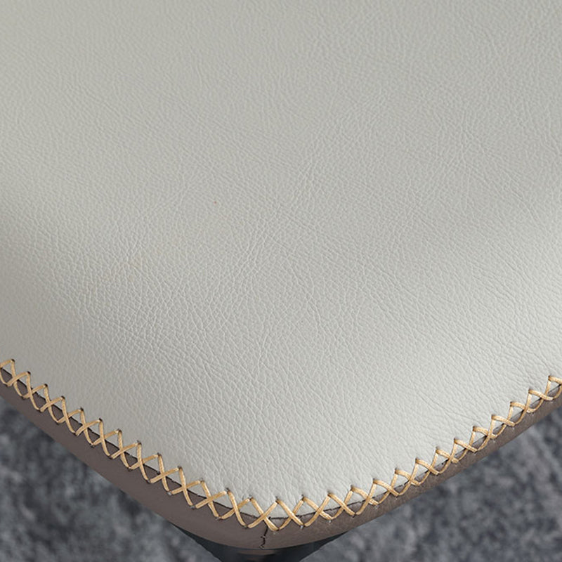 Industrial Armless Wingback Chairs PU Leather Dining Chairs for Kitchen Clearhalo ' kitchen&dining_furn' 'Dining Chairs' 'Dining Tables & Seating' 'dining_chair' 'furn' 'furn_dining_chair' 'Furniture' 'furniture_dining_chair' 'Kitchen & Dining Furniture' 'kitchen' 4414139