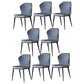 Industrial Armless Wingback Chairs PU Leather Dining Chairs for Kitchen Blue 8 Piece Set Clearhalo ' kitchen&dining_furn' 'Dining Chairs' 'Dining Tables & Seating' 'dining_chair' 'furn' 'furn_dining_chair' 'Furniture' 'furniture_dining_chair' 'Kitchen & Dining Furniture' 'kitchen' 4414142
