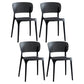 Modern Plastic Indoor-Outdoor Side Chair Open Back Dining Chair Black Set of 4 Clearhalo ' kitchen&dining_furn' 'Dining Chairs' 'Dining Tables & Seating' 'dining_chair' 'Furniture' 'furniture_dining_chair' 'Kitchen & Dining Furniture' 'kitchen' 4414149