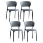 Modern Plastic Indoor-Outdoor Side Chair Open Back Dining Chair Grey Set of 4 Clearhalo ' kitchen&dining_furn' 'Dining Chairs' 'Dining Tables & Seating' 'dining_chair' 'Furniture' 'furniture_dining_chair' 'Kitchen & Dining Furniture' 'kitchen' 4414152