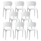 Modern Plastic Indoor-Outdoor Side Chair Open Back Dining Chair White Set of 8 Clearhalo ' kitchen&dining_furn' 'Dining Chairs' 'Dining Tables & Seating' 'dining_chair' 'Furniture' 'furniture_dining_chair' 'Kitchen & Dining Furniture' 'kitchen' 4414159