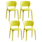 Modern Plastic Indoor-Outdoor Side Chair Open Back Dining Chair Yellow Set of 4 Clearhalo ' kitchen&dining_furn' 'Dining Chairs' 'Dining Tables & Seating' 'dining_chair' 'Furniture' 'furniture_dining_chair' 'Kitchen & Dining Furniture' 'kitchen' 4414167