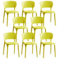 Modern Plastic Indoor-Outdoor Side Chair Open Back Dining Chair Yellow Set of 8 Clearhalo ' kitchen&dining_furn' 'Dining Chairs' 'Dining Tables & Seating' 'dining_chair' 'Furniture' 'furniture_dining_chair' 'Kitchen & Dining Furniture' 'kitchen' 4414168