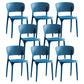 Modern Plastic Indoor-Outdoor Side Chair Open Back Dining Chair Blue Set of 8 Clearhalo ' kitchen&dining_furn' 'Dining Chairs' 'Dining Tables & Seating' 'dining_chair' 'Furniture' 'furniture_dining_chair' 'Kitchen & Dining Furniture' 'kitchen' 4414170