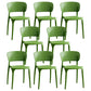 Modern Plastic Indoor-Outdoor Side Chair Open Back Dining Chair Green Set of 8 Clearhalo ' kitchen&dining_furn' 'Dining Chairs' 'Dining Tables & Seating' 'dining_chair' 'Furniture' 'furniture_dining_chair' 'Kitchen & Dining Furniture' 'kitchen' 4414172