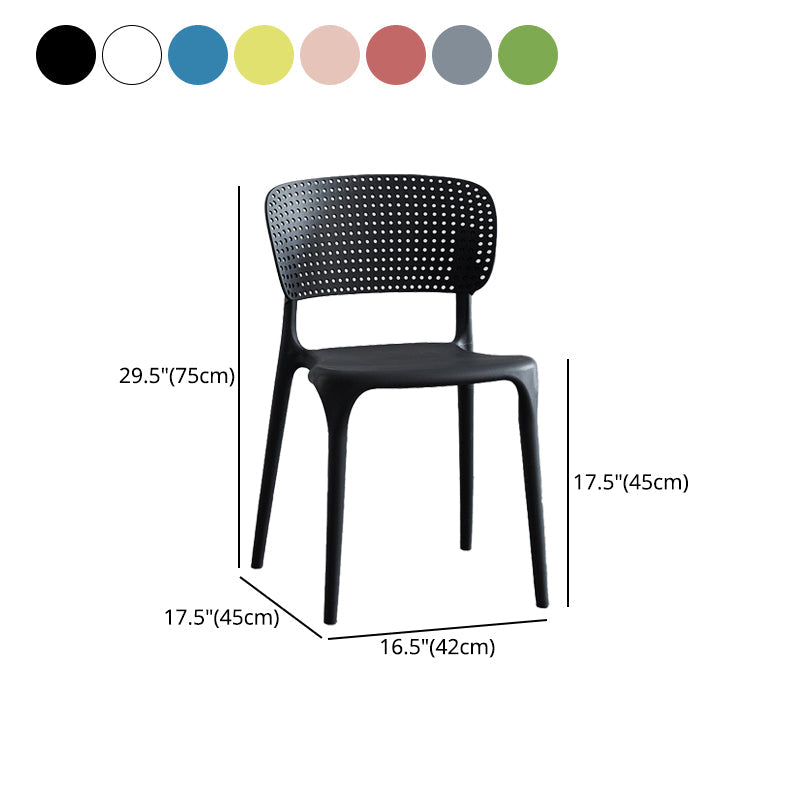 Modern Plastic Indoor-Outdoor Side Chair Open Back Dining Chair Clearhalo ' kitchen&dining_furn' 'Dining Chairs' 'Dining Tables & Seating' 'dining_chair' 'Furniture' 'furniture_dining_chair' 'Kitchen & Dining Furniture' 'kitchen' 4414173
