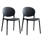 Plastic Contemporary Modern Dining Room Side Chair Open Back Chair Black Set of 2 Clearhalo ' kitchen&dining_furn' 'Dining Chairs' 'Dining Tables & Seating' 'dining_chair' 'Furniture' 'furniture_dining_chair' 'Kitchen & Dining Furniture' 'kitchen' 4414176