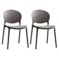 Plastic Contemporary Modern Dining Room Side Chair Open Back Chair Grey Set of 2 Clearhalo ' kitchen&dining_furn' 'Dining Chairs' 'Dining Tables & Seating' 'dining_chair' 'Furniture' 'furniture_dining_chair' 'Kitchen & Dining Furniture' 'kitchen' 4414183