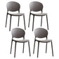 Plastic Contemporary Modern Dining Room Side Chair Open Back Chair Grey Set of 4 Clearhalo ' kitchen&dining_furn' 'Dining Chairs' 'Dining Tables & Seating' 'dining_chair' 'Furniture' 'furniture_dining_chair' 'Kitchen & Dining Furniture' 'kitchen' 4414184