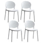 Plastic Contemporary Modern Dining Room Side Chair Open Back Chair White Set of 4 Clearhalo ' kitchen&dining_furn' 'Dining Chairs' 'Dining Tables & Seating' 'dining_chair' 'Furniture' 'furniture_dining_chair' 'Kitchen & Dining Furniture' 'kitchen' 4414190