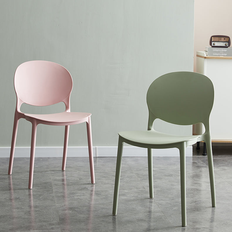 Plastic Contemporary Modern Dining Room Side Chair Open Back Chair Clearhalo ' kitchen&dining_furn' 'Dining Chairs' 'Dining Tables & Seating' 'dining_chair' 'Furniture' 'furniture_dining_chair' 'Kitchen & Dining Furniture' 'kitchen' 4414191