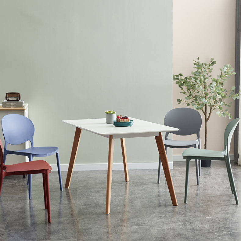 Plastic Contemporary Modern Dining Room Side Chair Open Back Chair Clearhalo ' kitchen&dining_furn' 'Dining Chairs' 'Dining Tables & Seating' 'dining_chair' 'Furniture' 'furniture_dining_chair' 'Kitchen & Dining Furniture' 'kitchen' 4414194
