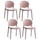 Plastic Contemporary Modern Dining Room Side Chair Open Back Chair Pink Set of 4 Clearhalo ' kitchen&dining_furn' 'Dining Chairs' 'Dining Tables & Seating' 'dining_chair' 'Furniture' 'furniture_dining_chair' 'Kitchen & Dining Furniture' 'kitchen' 4414196
