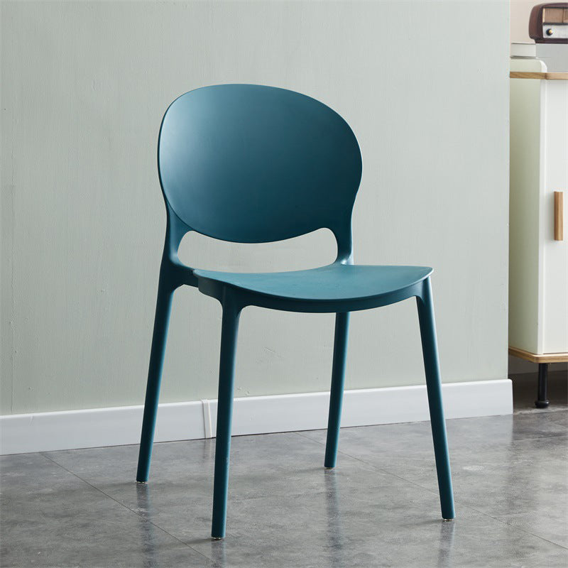 Plastic Contemporary Modern Dining Room Side Chair Open Back Chair Blue 1 Piece Clearhalo ' kitchen&dining_furn' 'Dining Chairs' 'Dining Tables & Seating' 'dining_chair' 'Furniture' 'furniture_dining_chair' 'Kitchen & Dining Furniture' 'kitchen' 4414200