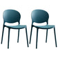 Plastic Contemporary Modern Dining Room Side Chair Open Back Chair Blue Set of 2 Clearhalo ' kitchen&dining_furn' 'Dining Chairs' 'Dining Tables & Seating' 'dining_chair' 'Furniture' 'furniture_dining_chair' 'Kitchen & Dining Furniture' 'kitchen' 4414201