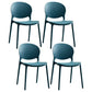 Plastic Contemporary Modern Dining Room Side Chair Open Back Chair Blue Set of 4 Clearhalo ' kitchen&dining_furn' 'Dining Chairs' 'Dining Tables & Seating' 'dining_chair' 'Furniture' 'furniture_dining_chair' 'Kitchen & Dining Furniture' 'kitchen' 4414202