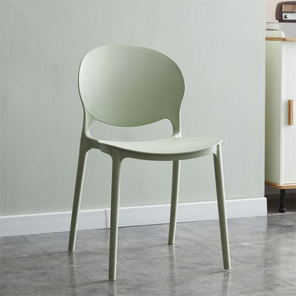 Plastic Contemporary Modern Dining Room Side Chair Open Back Chair Green 1 Piece Clearhalo ' kitchen&dining_furn' 'Dining Chairs' 'Dining Tables & Seating' 'dining_chair' 'Furniture' 'furniture_dining_chair' 'Kitchen & Dining Furniture' 'kitchen' 4414203