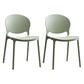 Plastic Contemporary Modern Dining Room Side Chair Open Back Chair Green Set of 2 Clearhalo ' kitchen&dining_furn' 'Dining Chairs' 'Dining Tables & Seating' 'dining_chair' 'Furniture' 'furniture_dining_chair' 'Kitchen & Dining Furniture' 'kitchen' 4414204