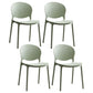 Plastic Contemporary Modern Dining Room Side Chair Open Back Chair Green Set of 4 Clearhalo ' kitchen&dining_furn' 'Dining Chairs' 'Dining Tables & Seating' 'dining_chair' 'Furniture' 'furniture_dining_chair' 'Kitchen & Dining Furniture' 'kitchen' 4414205