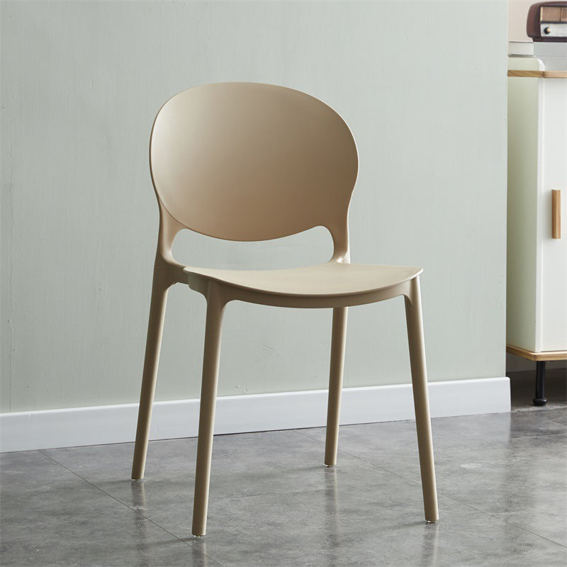 Plastic Contemporary Modern Dining Room Side Chair Open Back Chair Camel 1 Piece Clearhalo ' kitchen&dining_furn' 'Dining Chairs' 'Dining Tables & Seating' 'dining_chair' 'Furniture' 'furniture_dining_chair' 'Kitchen & Dining Furniture' 'kitchen' 4414206