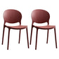 Plastic Contemporary Modern Dining Room Side Chair Open Back Chair Burgundy Set of 2 Clearhalo ' kitchen&dining_furn' 'Dining Chairs' 'Dining Tables & Seating' 'dining_chair' 'Furniture' 'furniture_dining_chair' 'Kitchen & Dining Furniture' 'kitchen' 4414210