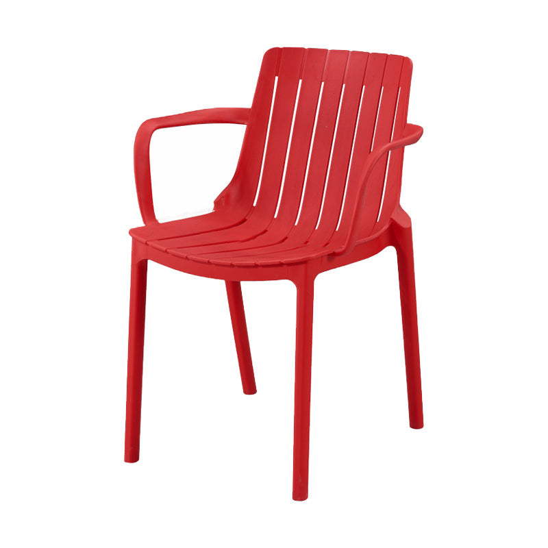 Modern Plastic Indoor-Outdoor Chairs Slat Back Arm Chair for Restaurant Clearhalo ' kitchen&dining_furn' 'Dining Chairs' 'Dining Tables & Seating' 'dining_chair' 'furn' 'furn_dining_chair' 'Furniture' 'furniture_dining_chair' 'Kitchen & Dining Furniture' 'kitchen' 4414224