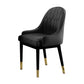 Glam Dining Chairs Matte Finish Leather Curved Parsons Chair for kitchen Black 1 Piece Clearhalo ' kitchen&dining_furn' 'Dining Chairs' 'Dining Tables & Seating' 'dining_chair' 'furn' 'furn_dining_chair' 'Furniture' 'furniture_dining_chair' 'Kitchen & Dining Furniture' 'kitchen' 4414247