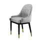 Glam Dining Chairs Matte Finish Leather Curved Parsons Chair for kitchen Grey 1 Piece Clearhalo ' kitchen&dining_furn' 'Dining Chairs' 'Dining Tables & Seating' 'dining_chair' 'furn' 'furn_dining_chair' 'Furniture' 'furniture_dining_chair' 'Kitchen & Dining Furniture' 'kitchen' 4414252