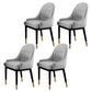 Glam Dining Chairs Matte Finish Leather Curved Parsons Chair for kitchen Grey 4 Piece Set Clearhalo ' kitchen&dining_furn' 'Dining Chairs' 'Dining Tables & Seating' 'dining_chair' 'furn' 'furn_dining_chair' 'Furniture' 'furniture_dining_chair' 'Kitchen & Dining Furniture' 'kitchen' 4414257
