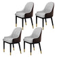 Glam Dining Chairs Matte Finish Leather Curved Parsons Chair for kitchen Gray Coffee 4 Piece Set Clearhalo ' kitchen&dining_furn' 'Dining Chairs' 'Dining Tables & Seating' 'dining_chair' 'furn' 'furn_dining_chair' 'Furniture' 'furniture_dining_chair' 'Kitchen & Dining Furniture' 'kitchen' 4414277