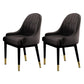 Glam Dining Chairs Matte Finish Leather Curved Parsons Chair for kitchen Dark Coffee 2 Piece Set Clearhalo ' kitchen&dining_furn' 'Dining Chairs' 'Dining Tables & Seating' 'dining_chair' 'furn' 'furn_dining_chair' 'Furniture' 'furniture_dining_chair' 'Kitchen & Dining Furniture' 'kitchen' 4414279