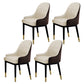 Glam Dining Chairs Matte Finish Leather Curved Parsons Chair for kitchen Beige-Coffee 4 Piece Set Clearhalo ' kitchen&dining_furn' 'Dining Chairs' 'Dining Tables & Seating' 'dining_chair' 'furn' 'furn_dining_chair' 'Furniture' 'furniture_dining_chair' 'Kitchen & Dining Furniture' 'kitchen' 4414286