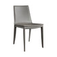 Contemporary Leather Curved Side Chair Matte Finish Parsons Chair Grey 1 Piece Clearhalo ' kitchen&dining_furn' 'Dining Chairs' 'Dining Tables & Seating' 'dining_chair' 'furn' 'furn_dining_chair' 'Furniture' 'furniture_dining_chair' 'Kitchen & Dining Furniture' 'kitchen' 4414297