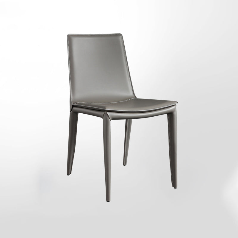 Contemporary Leather Curved Side Chair Matte Finish Parsons Chair Clearhalo ' kitchen&dining_furn' 'Dining Chairs' 'Dining Tables & Seating' 'dining_chair' 'furn' 'furn_dining_chair' 'Furniture' 'furniture_dining_chair' 'Kitchen & Dining Furniture' 'kitchen' 4414299